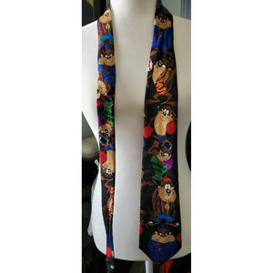 Looney Tunes Mania Men's Tie Athletic Taz 58" Vintage 1993
